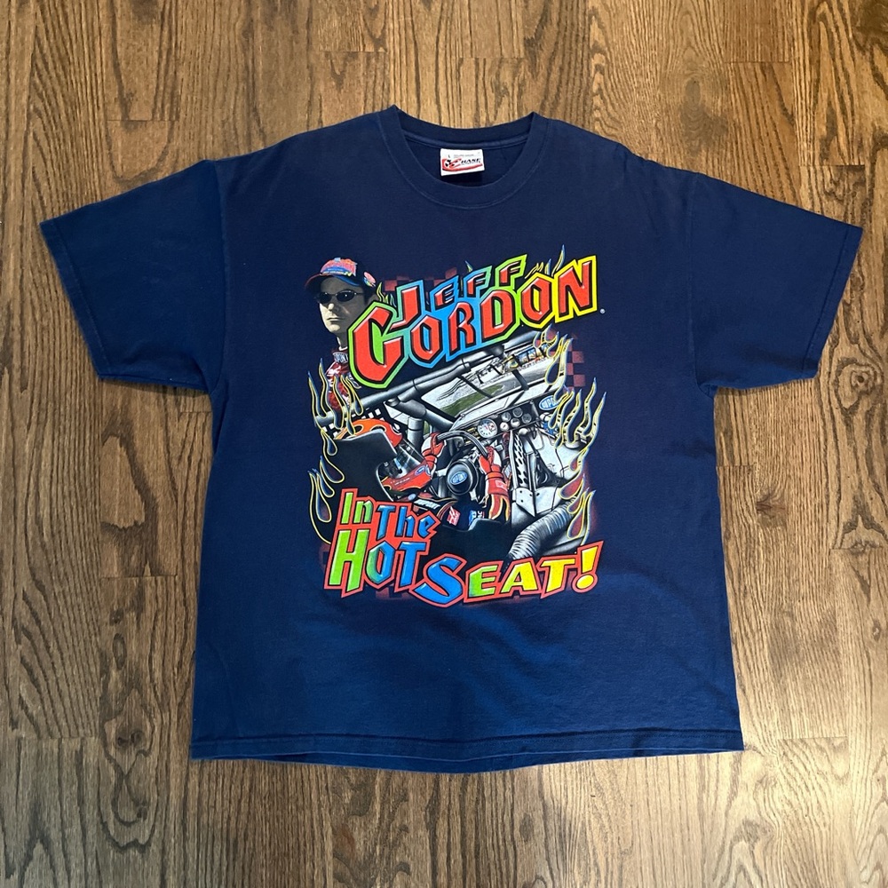 Jeff Gordon Vintage 2000s NASCAR Navy / Red Tee